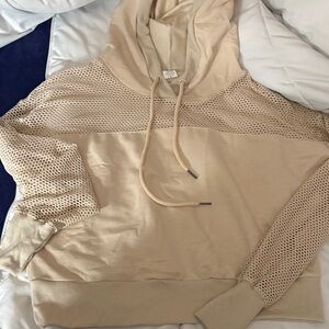 Beige Hooded Women's Sweater